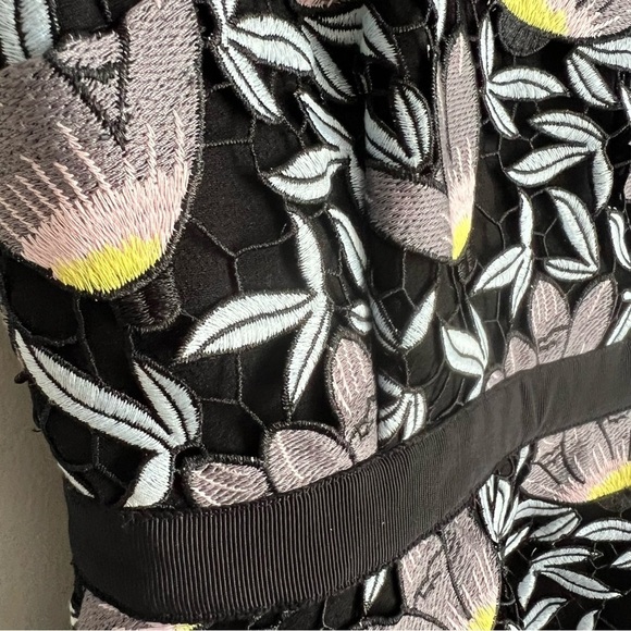 SELF PORTRAIT BABY BLUE PEONY MINI DRESS NEW Size 4 Tuckernuck Shopbop floral - Picture 4 of 9